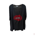 Lauren Moshi Crystal Biting Lip Top - M