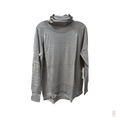 White+Warren Raglan Stone Heather Standneck Sweater - L