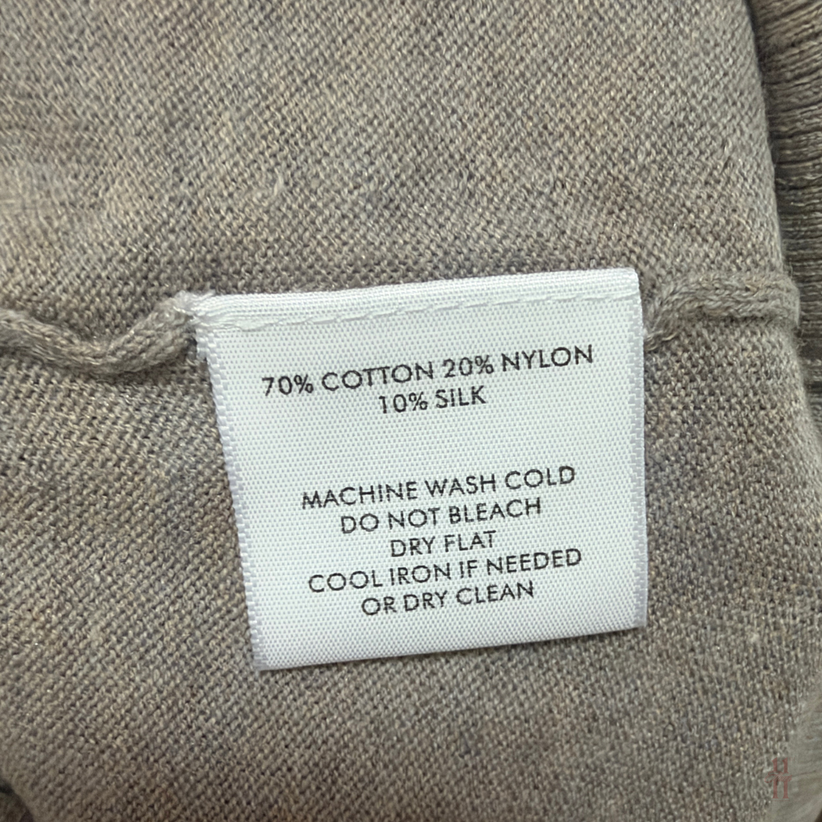 White+Warren Raglan Stone Heather Standneck Sweater - L