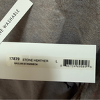 White+Warren Raglan Stone Heather Standneck Sweater - L